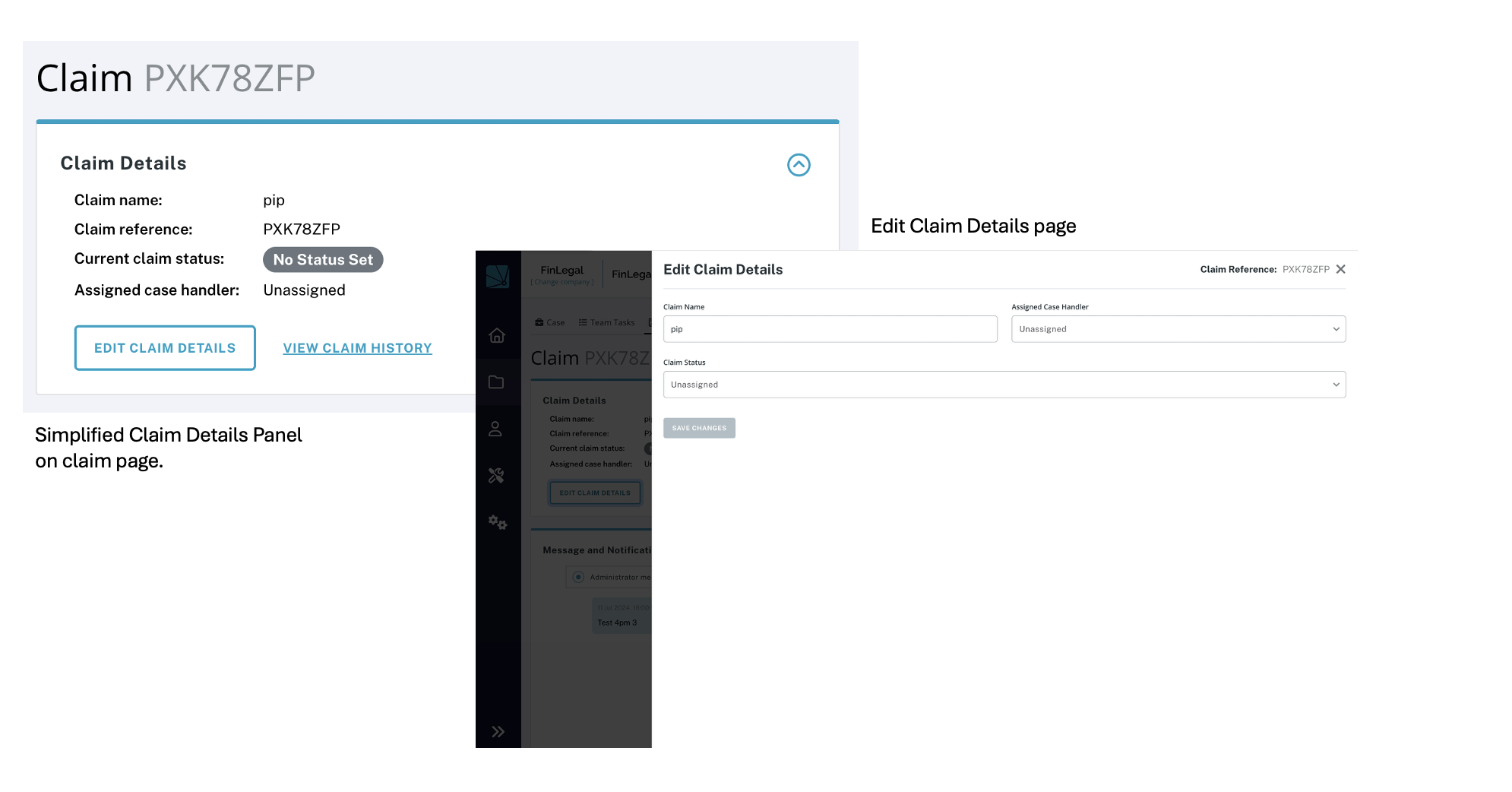 Claim Details Panel